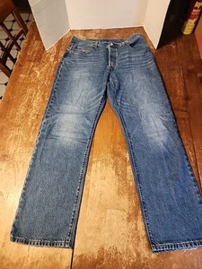 Levi's Premium 501 90s Big E Jeans Non Selvedge Size 31x32 Distressed EUC - Picture 1 of 11