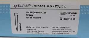 Eppendorf 022491521 epT.I.P.S. Reolads 0,5-20 uL L 10x96 Eppendorf Spitzen in Tabletts - Bild 1 von 4