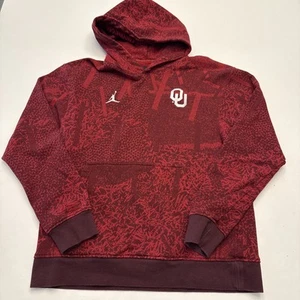 Nike Air Jordan Oklahoma Sooners OU Football Hoodie Boy’s M Jumpman University - Picture 1 of 13