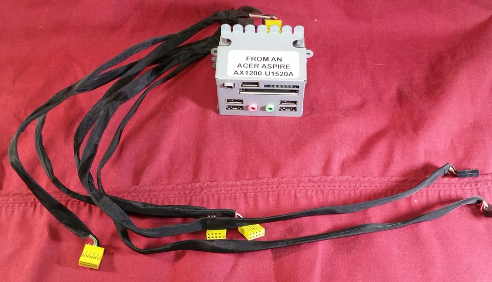 ACER ASPIRE X1200 ax1200-u1520a OEM Front Port Assy USB Audio SD 50.3V007.001 - Image 1 of 4