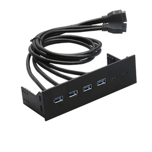 5,25--Frontpanel-Hub, 4-Port-PCI-E auf USB 3.0-Konvertierung, Computer-3058 - Bild 1 von 6