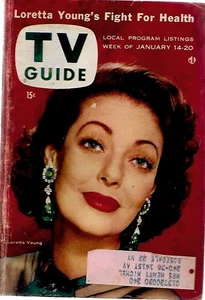 1956 TV Guide January 14, 1956 Loretta Young; Dragnet; Bert Parks - Picture 1 of 1