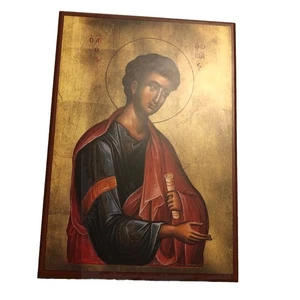 San Isaac de Siria Skete Madera Icono Placa Santo Tomás Apóstol Boscobel, WI - Imagen 1 de 8