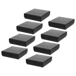 Scatola per orologi da tasca in cartone 8 pezzi cassa quadrata nera - collana - Foto 1 di 9