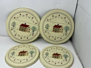 Cubiertas de quemador de estufa de colección* Lote de 4 estufas de metal esmaltado granero de granja - Imagen 1 de 11