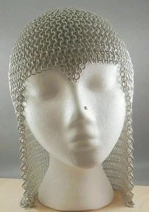 Aluminum Hood Chainmail Coif Chain mail Medieval Reenacment Armor Costume - Picture 1 of 1