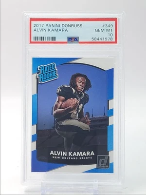 ALVIN KAMARA 2017 DONRUSS RATED ROOKIE FOOTBALL SAINTS RC PSA 10 Q5475 Foto 1 de 2