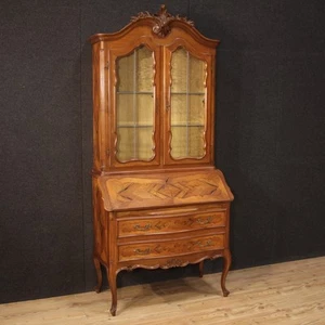 Large vintage display cabinet trumeau bureau bookcase furniture desk 1970s - Picture 1 of 12