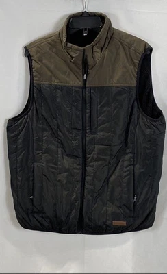 NWT Free Country Alpine Black Green Reversible Quilted Puffer Vest Men's Size L - Image 1 of 4