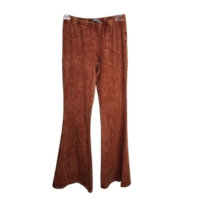 Pantalones Chatoyant Acampanados Lavado Mineral Naranja Óxido Mujer Talla S Pequeño Boho Foto 1 de 4