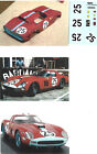decals 1/43 Le Mans Decals Ferrari 250 GTO 6e Le Mans 1964 Gratuit