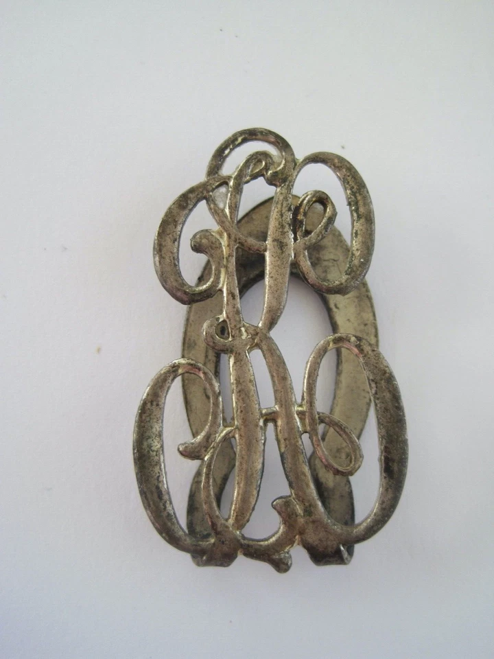 Love Token Style Money Clip Initial K German Silver Antique Victorian - Image 1 of 3