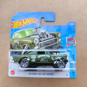 Hot Wheels '55 CHEVY GASSER GREEN HW CHEVY BEL AIR 1:64 2022 (BROKEN BLISTER) - Picture 1 of 2