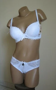 Unterwäsche Set Bh Push-Up/Unterhose Neu Weiß C Körbchen 90 Rechts 115 - Bild 1 von 3