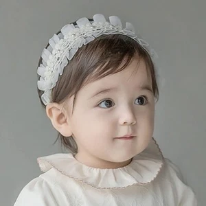 Baby Girls Cute Bow-Knot Headband Soft Lace Floral Hairbands Newborn Infant T... - Picture 1 of 6
