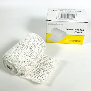 4"x180" Plaster Of Paris Cloth Gauze Roll Cast Bandage Wrap Strip Art Mask Craft - Picture 1 of 6