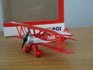 CORGI TOYS COCA COLA STEARMAN CADET PLANE MODEL GS99727 8.5CM LONG - Imagen 1 de 4