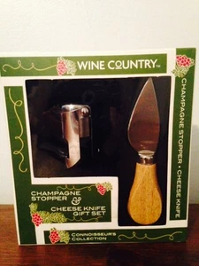 WINE COUNTRY Connoisseurs Collections - Stopper/Käsemesser Geschenkset Neu im Karton - Bild 1 von 2