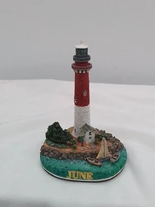 BARNEGAT LIGHTHOUSE LONG BEACH ISLAND NJ MINI MONTH JUNE SERIES NAUTICAL BEACH - Picture 1 of 15