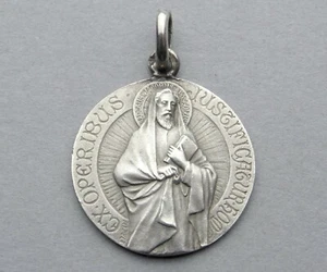 Französischer, antiker religiöser Silber Anhänger. Jakobus, Sohn des Zebedäus. Von Tricard. - Bild 1 von 5