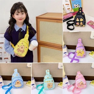Cartoon Capybara Chest Bag Nylon Kids Coin Purse Children's Crossbody Bag - Picture 1 of 18