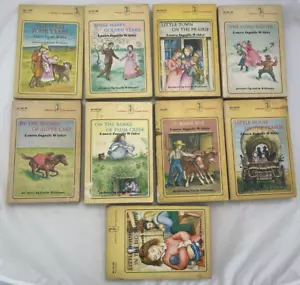 Little House on the Prairie Box Set of 9 Laura Ingalls Wilder Books Vintage 1971 - Foto 1 di 10