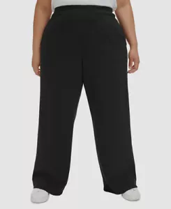 Calvin Klein Womens Black Plus Wide Leg High-Waisted Sweatpant Pants Size 2X - Picture 1 of 4