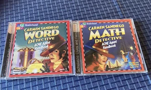 Carmen Sandiego~Math Detective & Word Detective~ (Broderbund CD-ROM) Lot Of Two - Picture 1 of 9