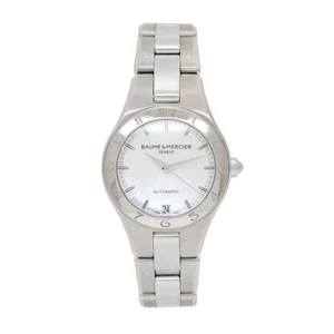 Baume & Mercier Linea Date White Shell M0A10035 Automatic SS Ladies - Picture 1 of 8
