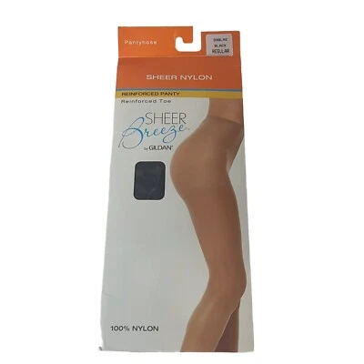 Cintura Sheer Breeze de Gildan negra transparente de nailon talla regular cómoda nueva con etiquetas Foto 1 de 4