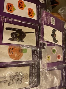 Inflatable Halloween Characters Vintage 7 Packs Ghost, Cat, Pumpkin, Bat More - Picture 1 of 15