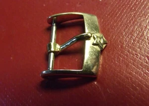 ZENITH - RARE VINTAGE '40/50 STAR BUCKLE 16mm INNEN - YELLOW GOLD COLOR - SWISS - Bild 1 von 6