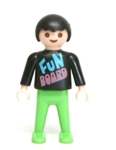 Playmobil Figure Sports Boy Child w/ "Fun Board" Shirt 3615 3709 - Picture 1 of 2