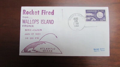 UNITED STATES ROCKET FIRED WALLOPS NIKE CAJUN 8-17-1961 10:16 ADDRESSED COVER - Image 1 of 2