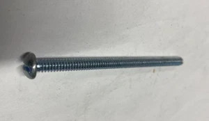Cabeza redonda ranurada a tornillo de máquina # 10-32 X 3" (Paquete de 25) placa de zinc - Imagen 1 de 2
