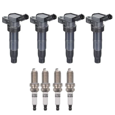 Bobinas de ignição 4X + 4 velas de ignição para 2011-2013 Kia Sportage Hyundai Tucson 2.4L - Imagem 1 de 4