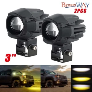 Barra de luces LED de trabajo 2x 3 pulgadas vainas punto ámbar niebla conducción todoterreno SUV 4X4 camión 3" - Imagen 1 de 17