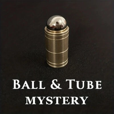 Ball & Tube Mystery (Brass) Close up Magic Tricks Illusions Gimmick Fun Magic Ba - Image 1 of 4