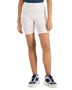 INC International Concepts Snakeskin Print Bike Shorts XX-Large (20) Gray White - Picture 1 of 3