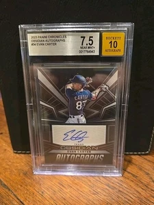 evan carter 2023 chronicles #34 Obsidian Auto BGS 7.5 with BAS auto 10 - Picture 1 of 1