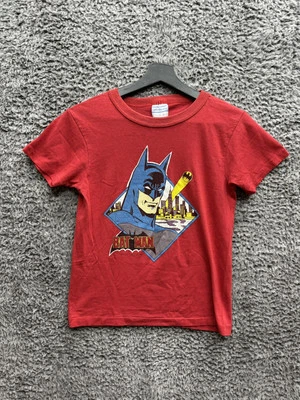 Rare VTG 80’s ALLISON Batman 1982 Single Stitched T Shirt DC Comics Youth L Red - Image 1 of 4