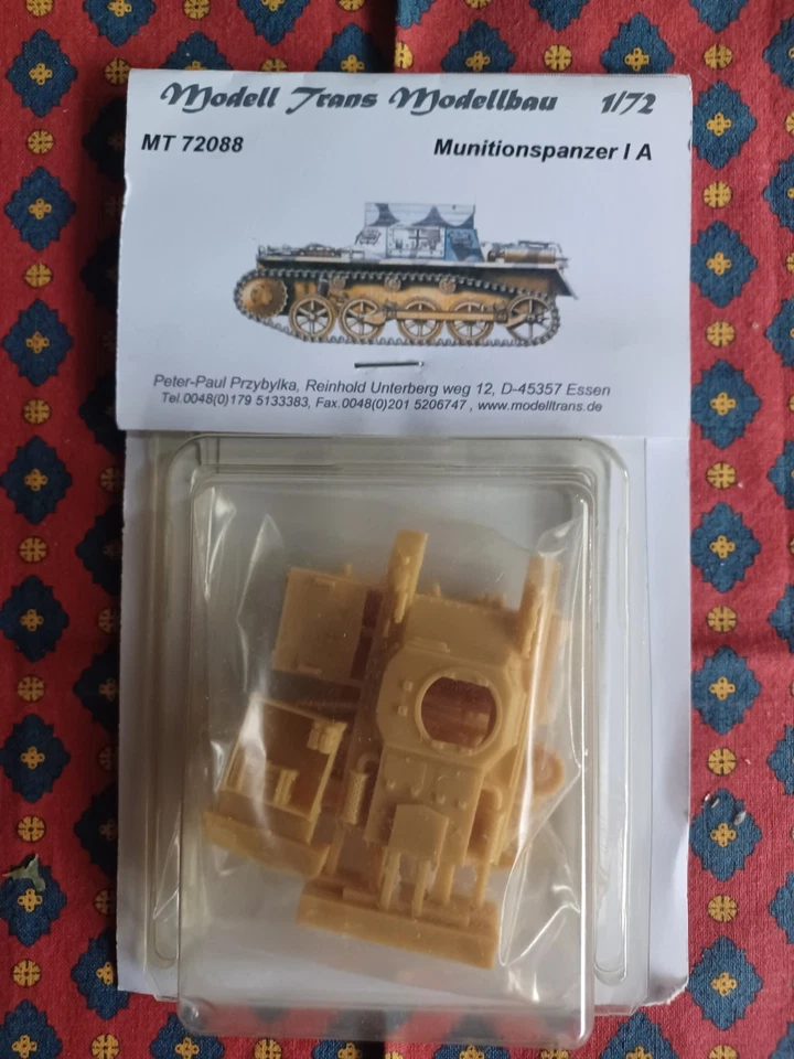 MODELL TRANS - 72088 - Mun. Schlp. auf Fgst Pz.Kpfw I Ausf. A  - resin kit  1:72 - Immagine 1 di 1