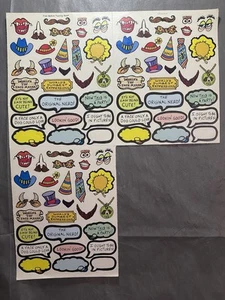 Vintage Polaroid Photo Booth Humor Scrapbooking Stickers Captions Hat Mustaches - Picture 1 of 3