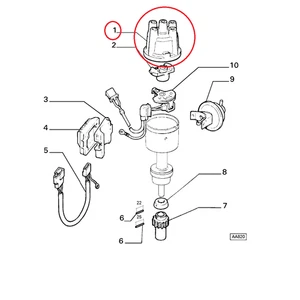 CALOTTA DISTRIBUZIONE ACCENSIONE FIAT TIPO - UNO - LANCIA Y10 ORIGINALE 9939787 - Picture 1 of 1