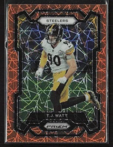 T.J. Watt 2023 Panini Prizm #254 Lazer Pittsburgh Steelers - Picture 1 of 2