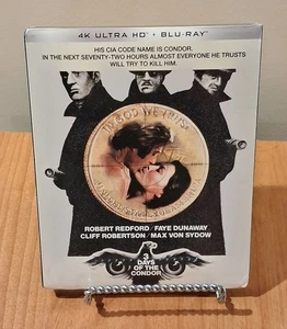 3 Days of the Condor (1975) 4K HD/Blu-ray w/ Slipcover New Sealed Robert Redford - Imagen 1 de 2