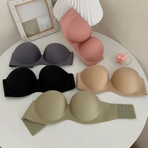 Ring Tube Top Women Bras Sexy Strapless Bra Chest Wrap Without Straps Bralette - Picture 1 of 17