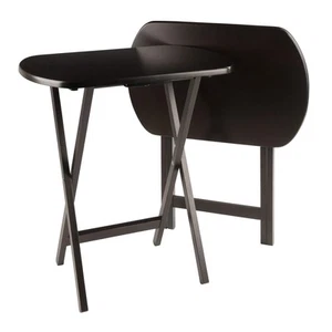 Winsome Cade Snack Table, Coffee, 15.75D x 23.62W x 25.43H in - Picture 1 of 9
