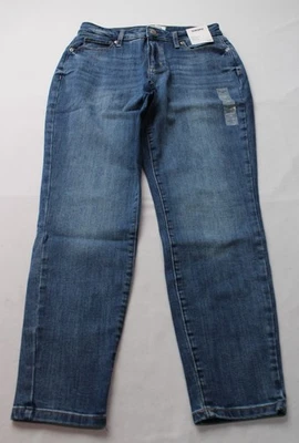 Pantalones de mezclilla ajustados de tiro medio para mujer Sonoma Goods For Life AC2 lavado medio talla: 10 nuevos con etiquetas Foto 1 de 4