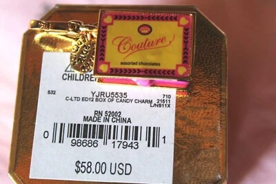 Nuevo con etiquetas Juicy Couture Dijes Jupiter Planet Caja Chocolates Tarro de Caramelo Ganso Boleto Foto 1 de 4
